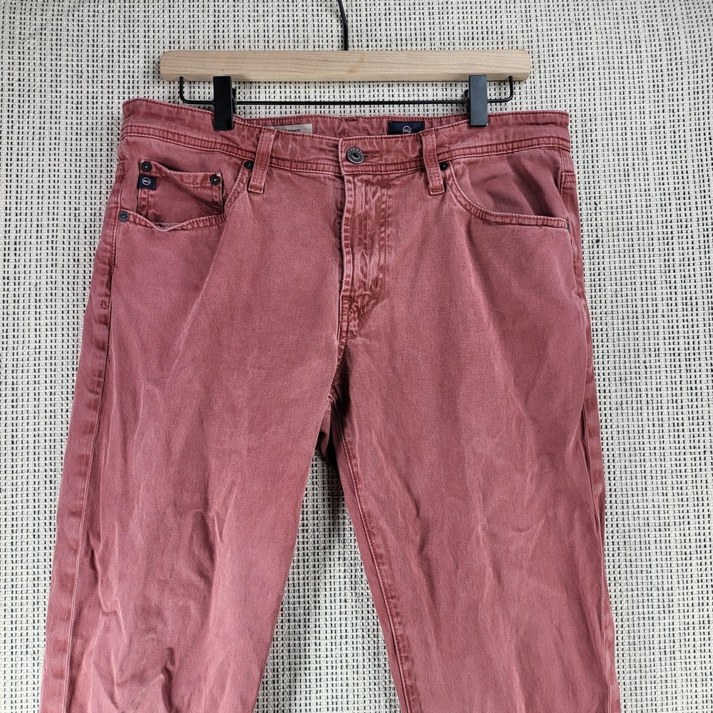 AG Adriano Goldschmied The Graduate Pants Mens‎ 32x34 Red Tailored Leg Casual
